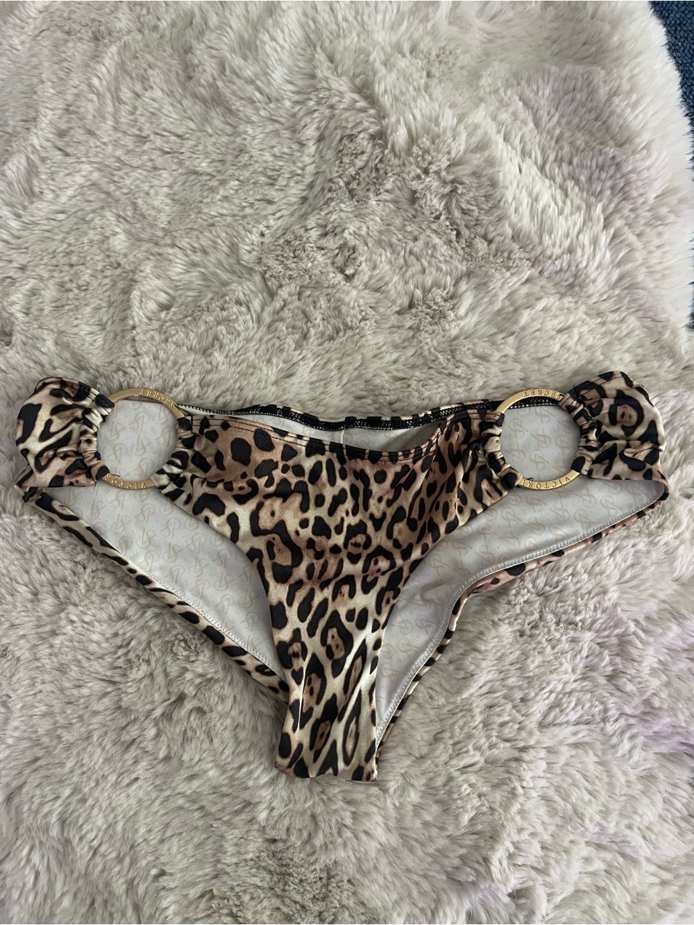 Retro Victoria Secret Leopard Print Swim Bottoms